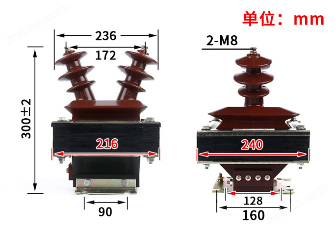 JDZW-10/6/11R干式10KV户外高压互感器(图2)