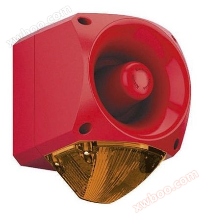 Klaxon Nexus 110 系列 琥珀色灯罩 闪光 LED 发声器 - 信号灯塔组合, 电子发声, 底座安装, 24 → 48 V 交流 