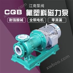 JN/江南 CQB100-80-125F低温磁力驱动泵 运输船卸料泵 氟塑料衬里化工泵
